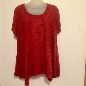 Signature Studio Dark Amber Short Sleeve Flowy Top